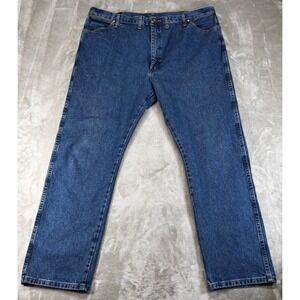 Wrangler‎ Five Star Regular Fit Mens 44x32 Blue Excellent Straight Leg 1013MWZGK